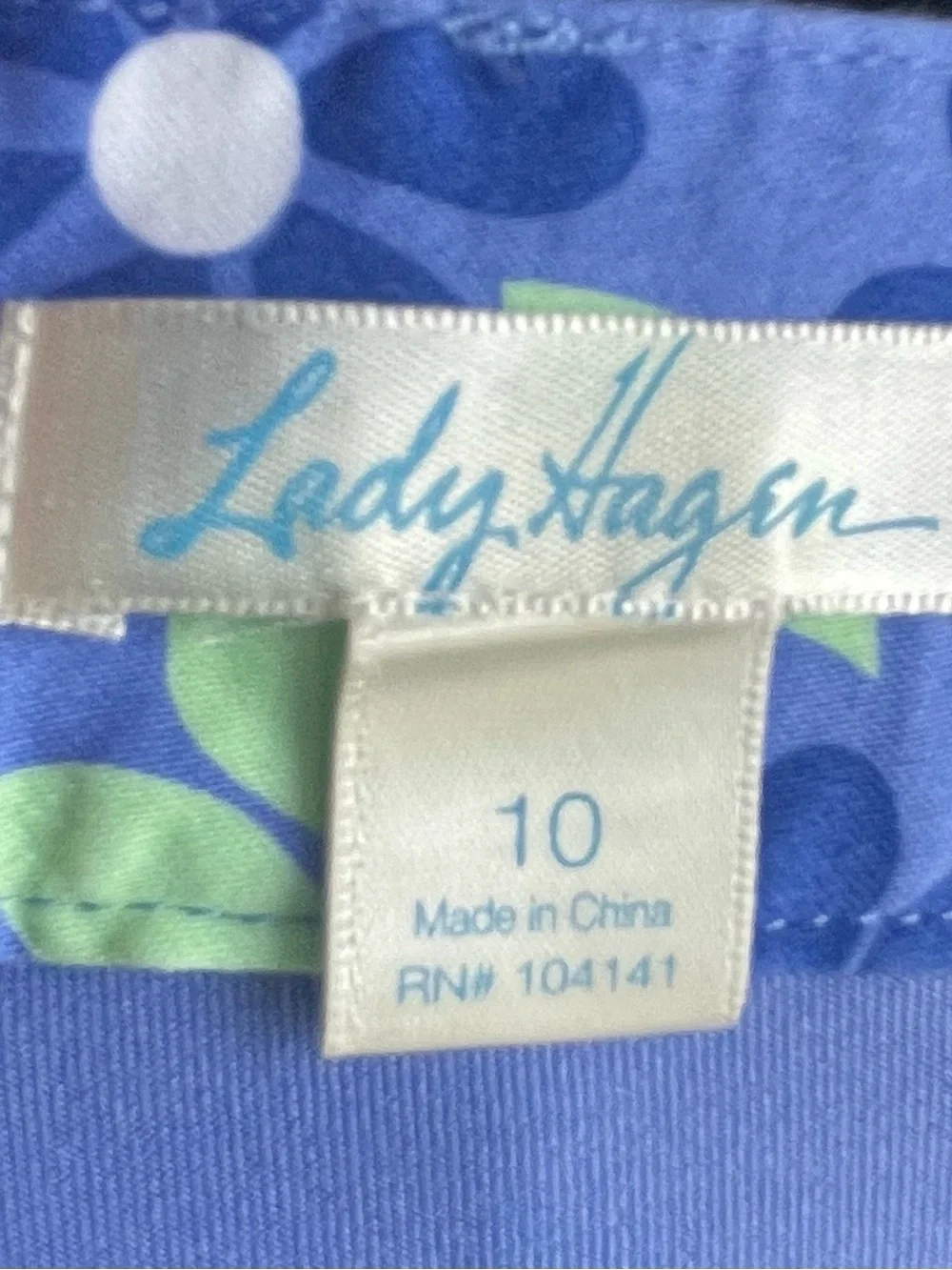 Lady Hagen Tennis Golf Pickleball Skort Blue Green Floral Pattern Size 10